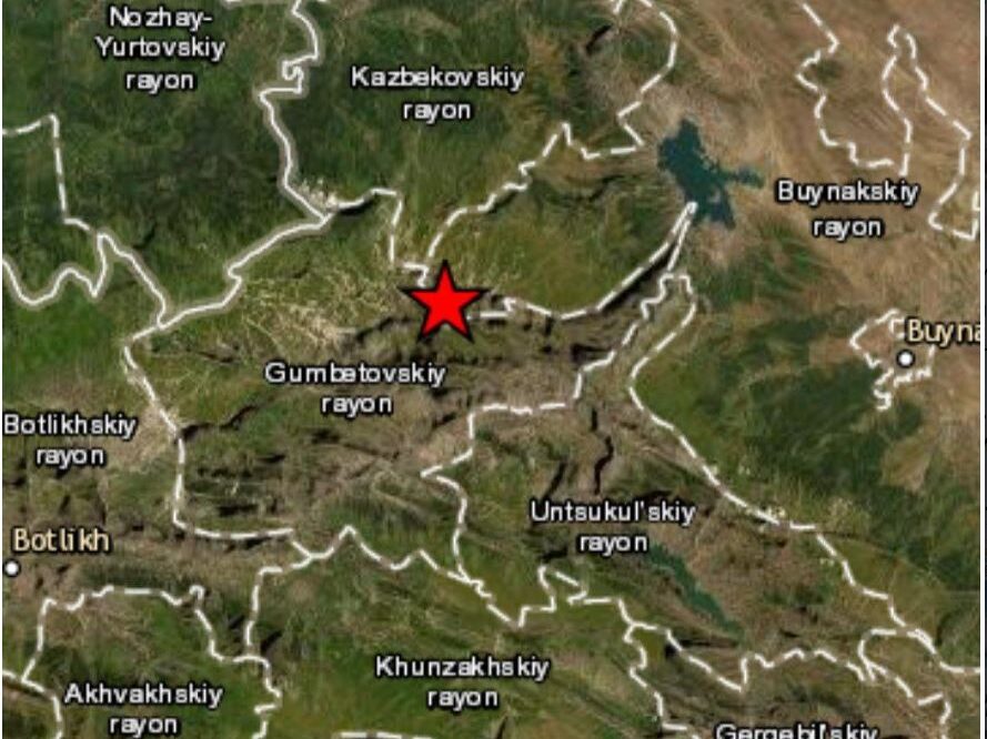 В Дагестане зафиксировано  землетрясение магнитудой 4 балла