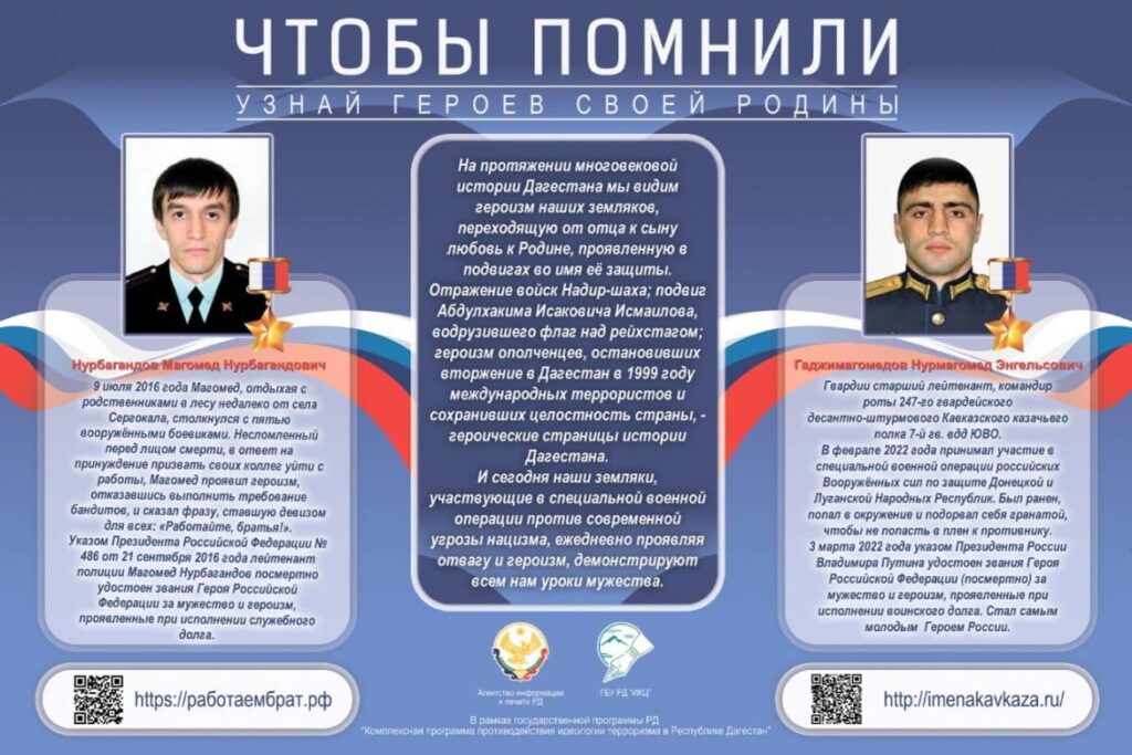 В школах республики появятся информационные стенды о дагестанцах Героях России