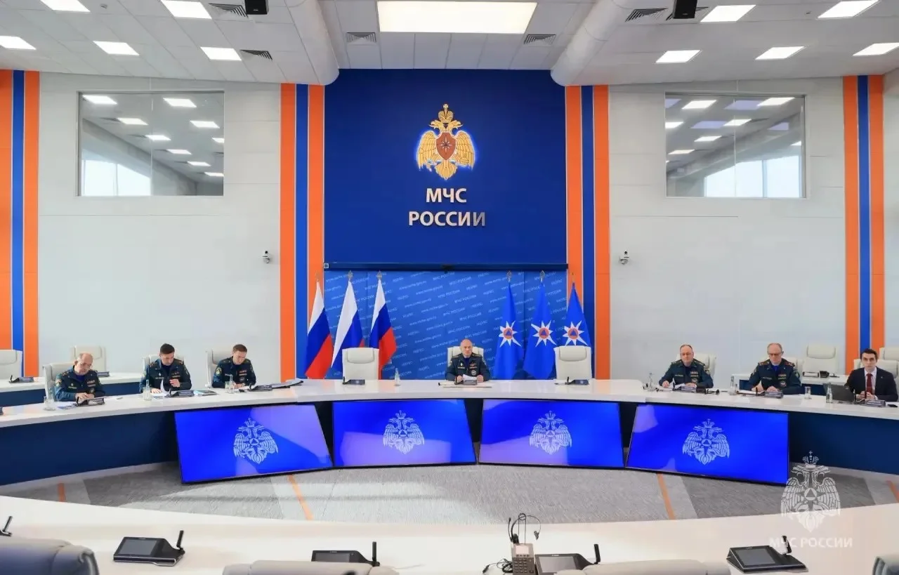 Заседание правительственной комиссии под председательством главы МЧС России Александра Вячеславовича Куренкова